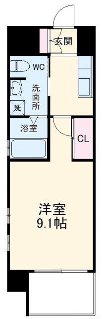 名古屋市熱田区新尾頭のマンションの間取り