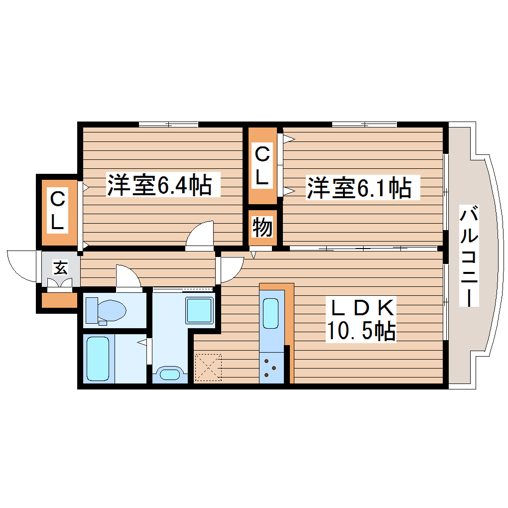 チェンピー榴岡IIの間取り