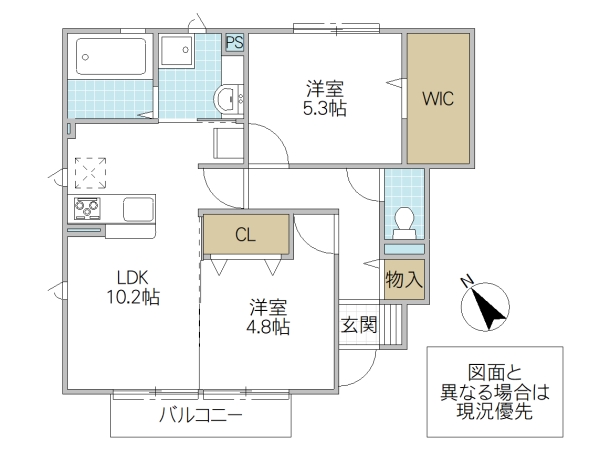 コンフォート　Bの間取り