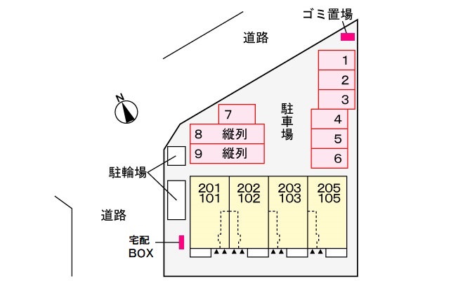 【ブルースターの駐車場】