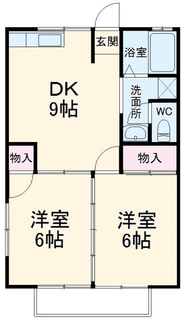 桶川市東のアパートの間取り