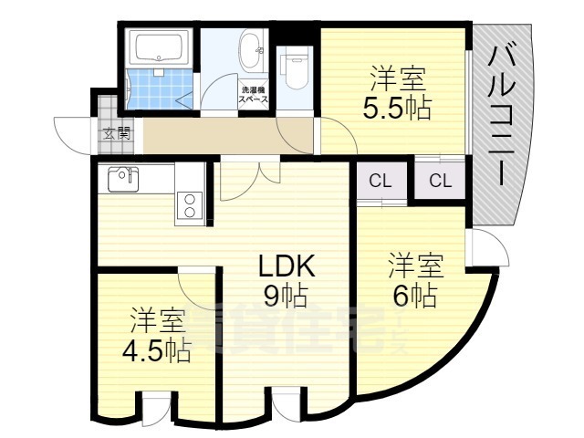 名古屋市南区桜本町のマンションの間取り