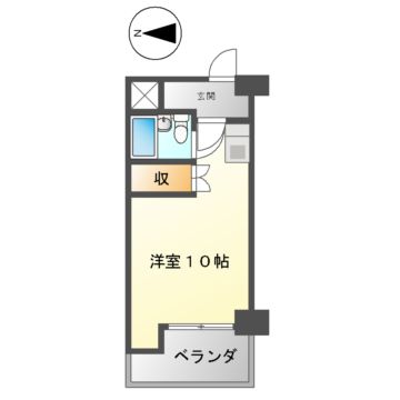 名古屋市中区東桜のマンションの間取り