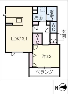 シャーメゾン日進通の間取り