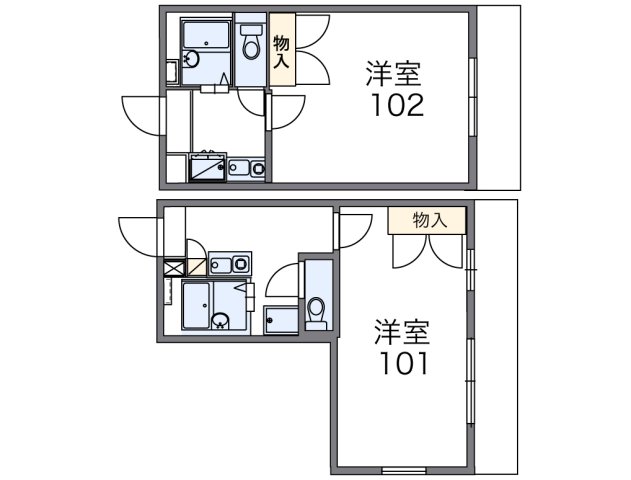 レオパレススカイハイライズの間取り