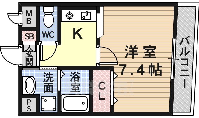 尼崎市東難波町のマンションの間取り