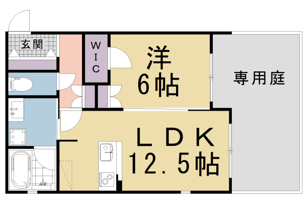 京都市北区大宮西小野堀町のマンションの間取り