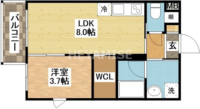 長崎市出雲のマンションの間取り