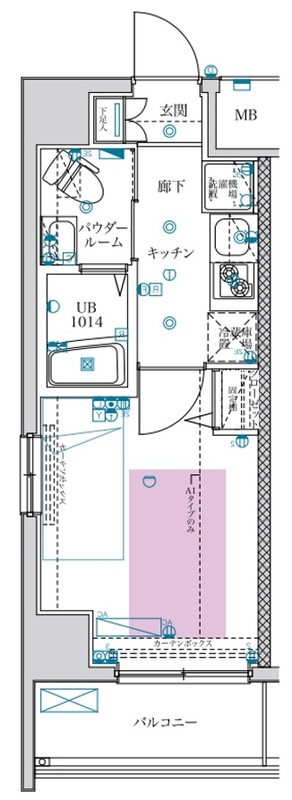 川崎市川崎区藤崎のマンションの間取り