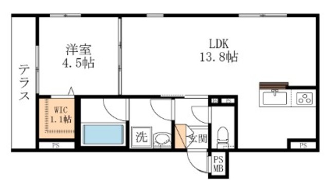 練馬区錦のマンションの間取り