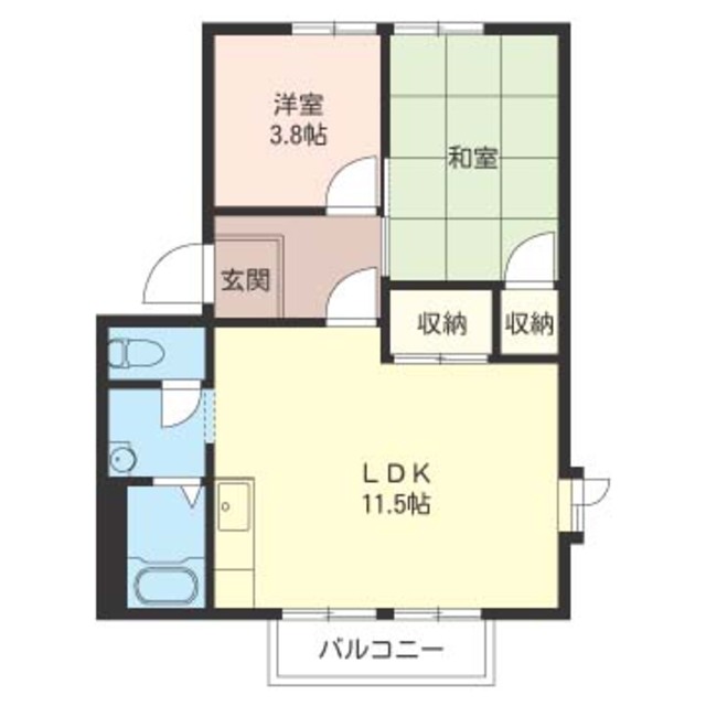 ハイブリッヂ二番館の間取り