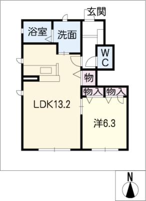 ブランシェ阿久比　Ａ棟の間取り