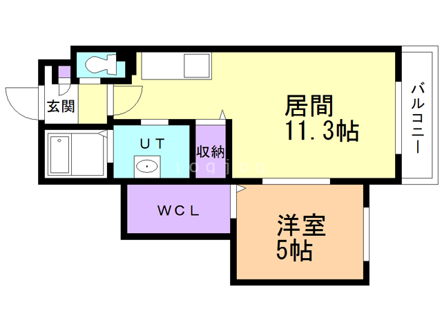 函館市美原のマンションの間取り