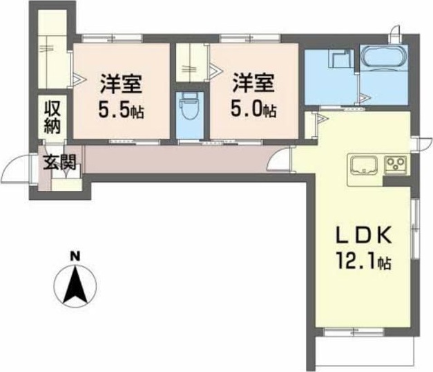 ベレオ南矢三の間取り