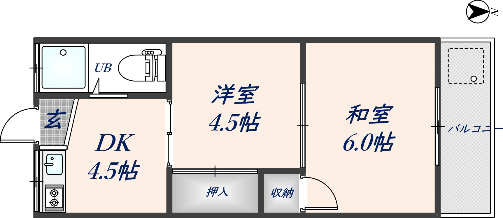 長池パンション　A棟の間取り