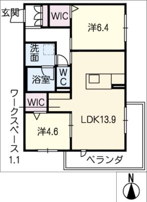 シャーメゾン笠松の間取り