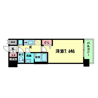 プレサンス松屋町駅前デュオの間取り