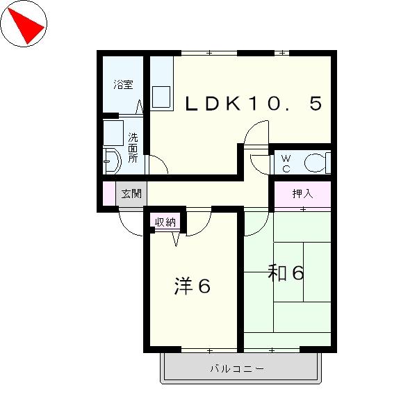 守山市播磨田町のアパートの間取り