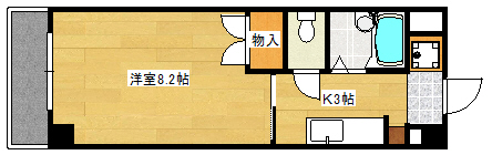 広島市西区己斐中のマンションの間取り