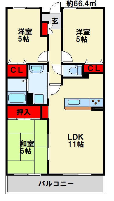 サンシティ・アヴァンテの間取り