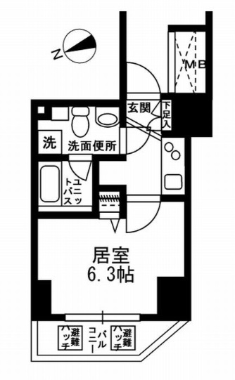 ＫＤＸレジデンス文京湯島の間取り