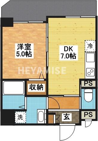 長崎市若葉町のマンションの間取り