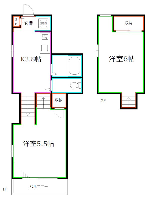 杉並区阿佐谷北のマンションの間取り