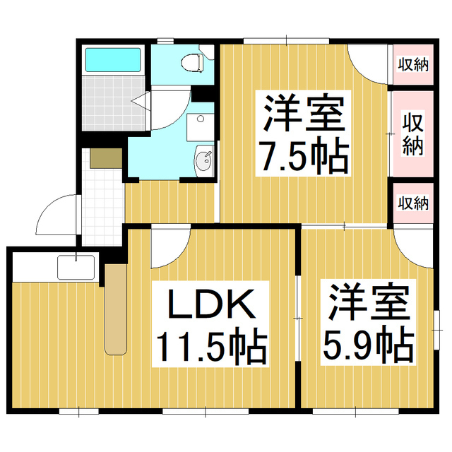 フレグランス大北　Ｂ棟の間取り