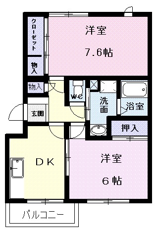 ナックメイプルニュータウンＡの間取り