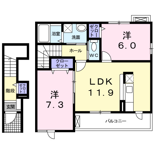 クラール２１の間取り