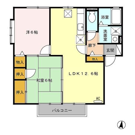 リーフレットエコーII号館の間取り