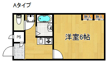 泉南市樽井のアパートの間取り