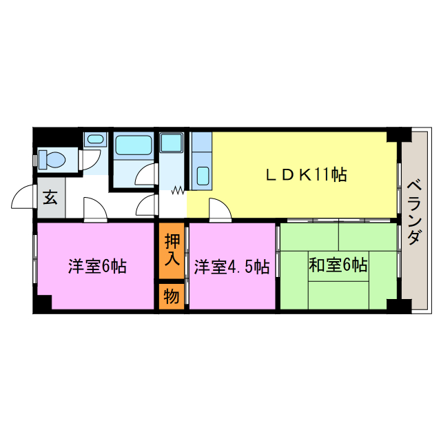 コテージ千秀水口の間取り