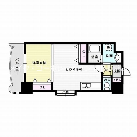 福岡市博多区築港本町のマンションの間取り