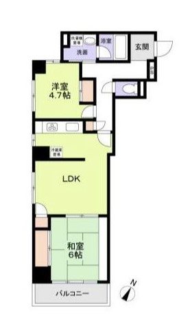 千代田区神田猿楽町のマンションの間取り