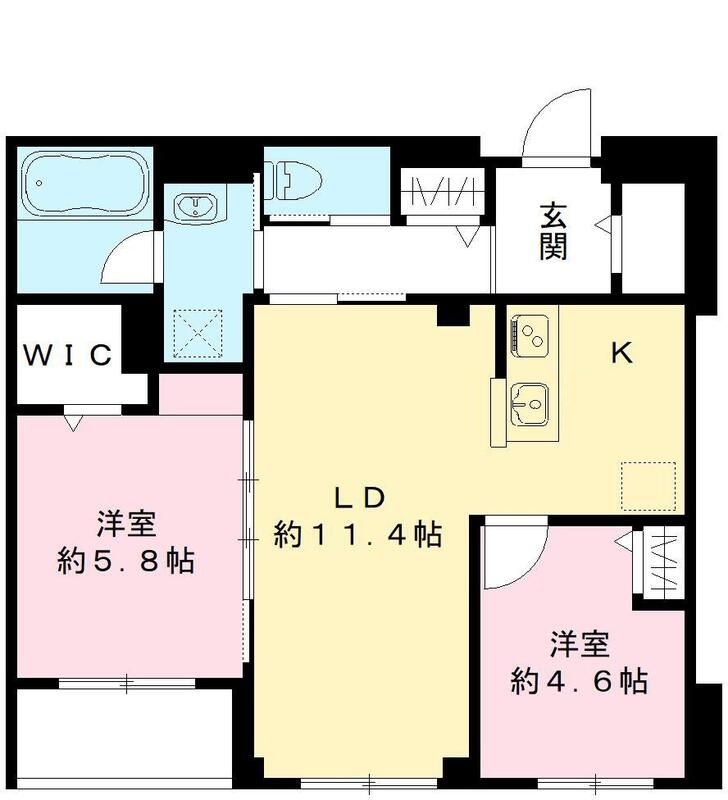 品川区北品川のマンションの間取り