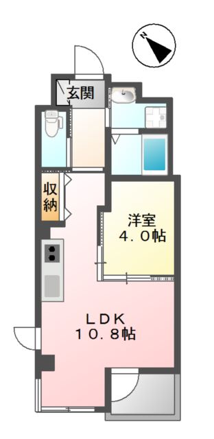 北九州市小倉南区下石田のマンションの間取り