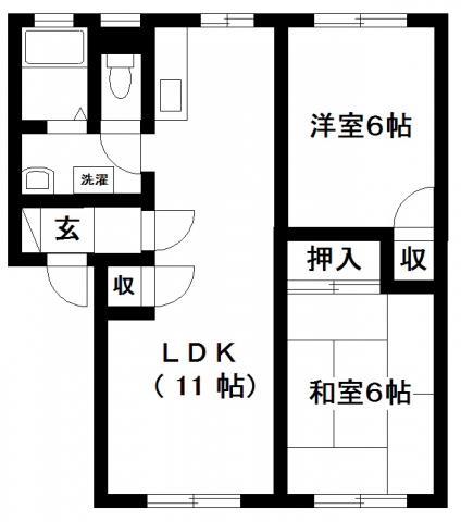 シャンブルＡの間取り