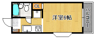 加古川市加古川町北在家のアパートの間取り