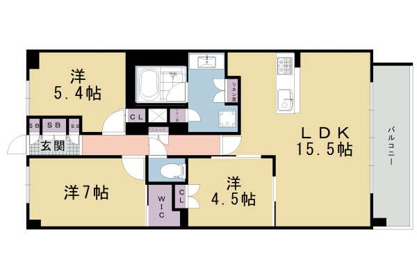 【メイツ京都西大路の間取り】