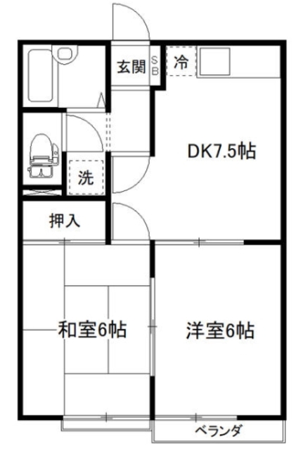 ラベンダーハイツA棟の間取り