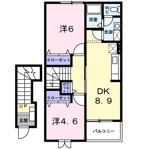 メゾンパステークＭＫの間取り