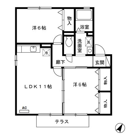 ディアコート佐土原の間取り