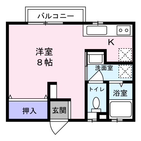 MATERIAL APARTMENT廿日市の間取り