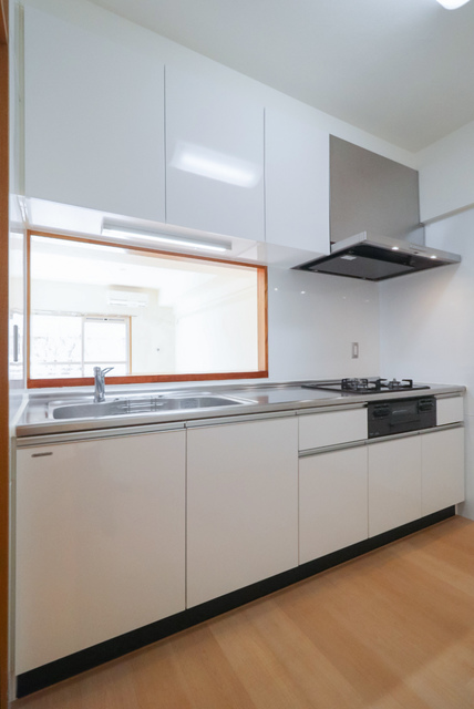 キッチン　コンロ設置済みのキッチンです