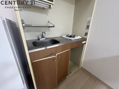 キッチン　ガスコンロ付で機能的なキッチンです！