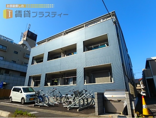 建物外観　スタイリッシュなカラーの建物でスタイリッシュな暮らし。