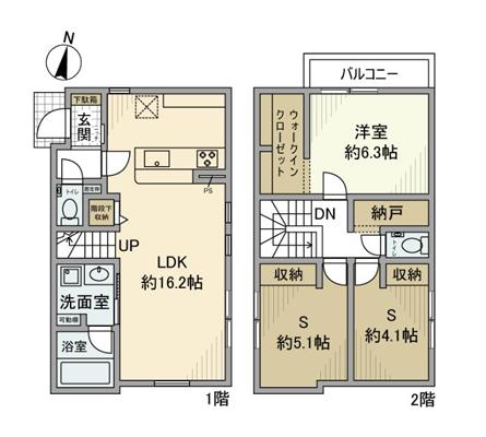 東京メトロ丸ノ内線 中野富士見町駅 徒歩6分 2階建 築2年の間取り写真