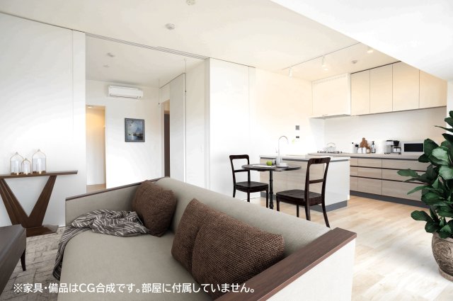 居室・リビング　※家具・備品はCG合成です。部屋に付属していません。