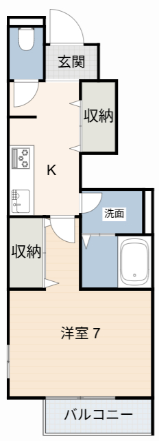クレール 咲の間取り写真